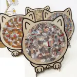 135-Piece Morandi-Colored Cat Shaped Wooden Jigsaw Puzzle - Image 2