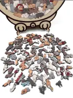 135-Piece Morandi-Colored Cat Shaped Wooden Jigsaw Puzzle - Image 3