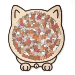 135-Piece Morandi-Colored Cat Shaped Wooden Jigsaw Puzzle - Image 9