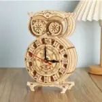 Wooden Owl Clock 3D Puzzle - Image 4