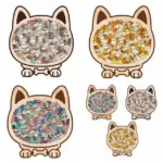 135-Piece Morandi-Colored Dog Shaped Wooden Jigsaw Puzzle - Image 6