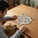 135-Piece Morandi-Colored Dog Shaped Wooden Jigsaw Puzzle - Image 7