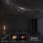 Galaxy Star Projector – Dual-Mode Night Light with Interchangeable Projection Discs - Image 2
