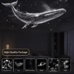Galaxy Star Projector – Dual-Mode Night Light with Interchangeable Projection Discs